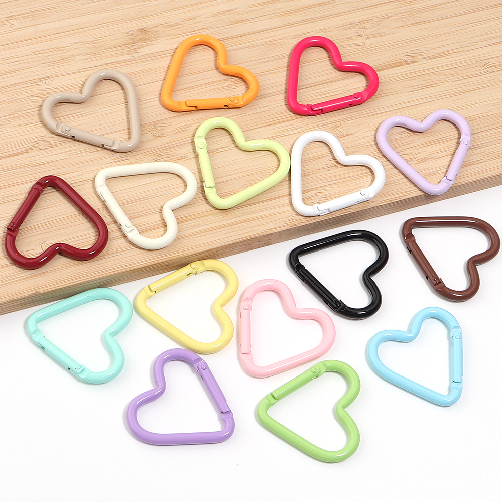 5pcs Colorful Heart-shaped Alu – Jewelry Making Rings recenzja i cena