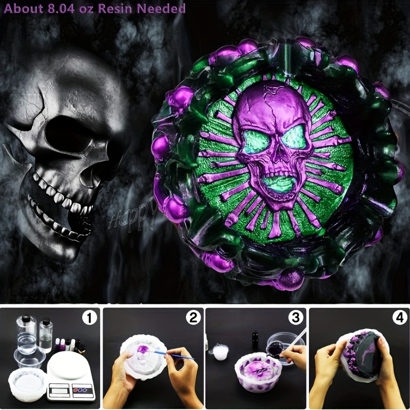 Ashtray mold, skull DIY craft  – Resin Mold Jewelry recenzja i cena