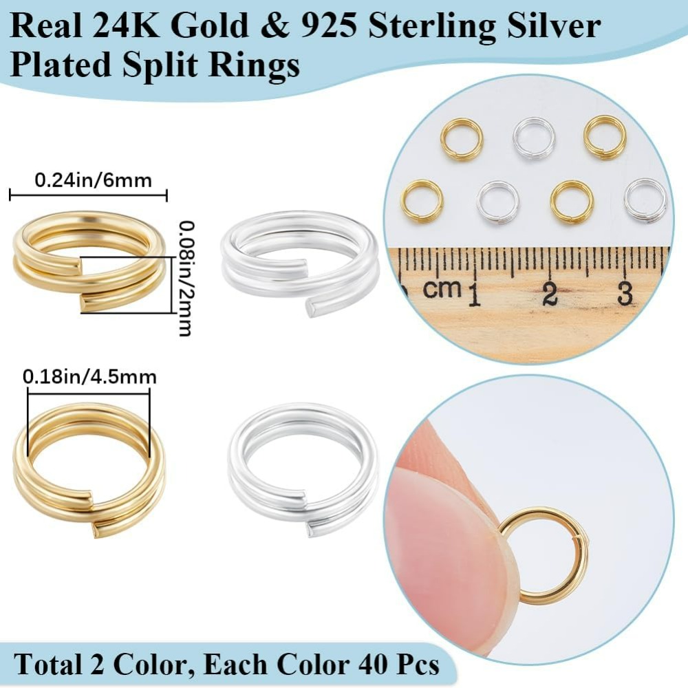 1 Box 80Pcs Split Jump Ring 24 – Jewelry Making Loops recenzja i cena