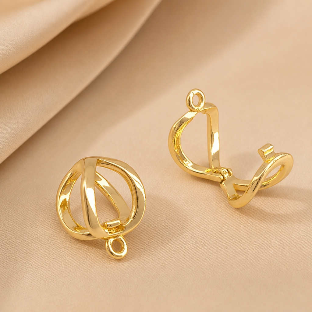 2pcs 18K Gold Plated Clasps Fo – Jewelry Making Loops recenzja i cena