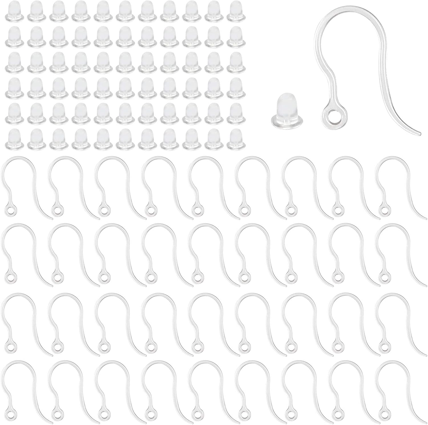 40pcs Clear Plastic Earring Ho – Jewelry Making Wire recenzja i cena