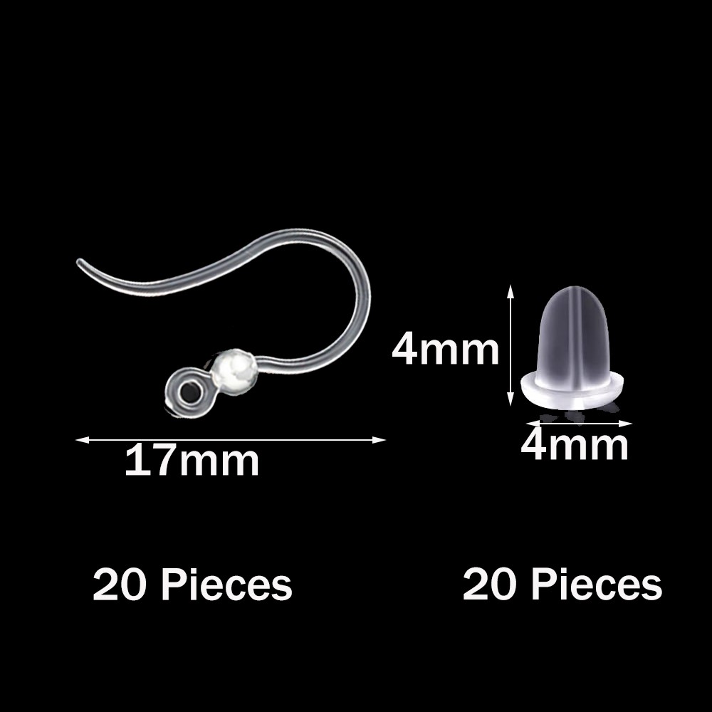 40pcs Clear Plastic Earring Ho – Jewelry Making Wire recenzja i cena