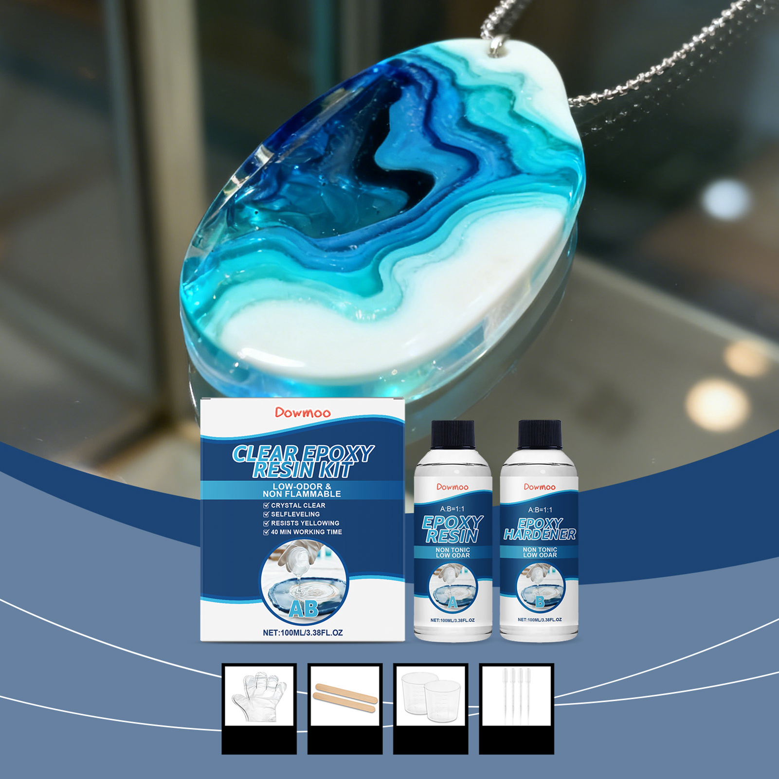 DIY Crystals Clear Epoxys Resi – Resin Mold Jewelry recenzja i cena