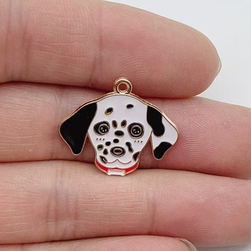 12pcs cartoon pet spotted dog  – Jewelry Making Jewelry recenzja i cena
