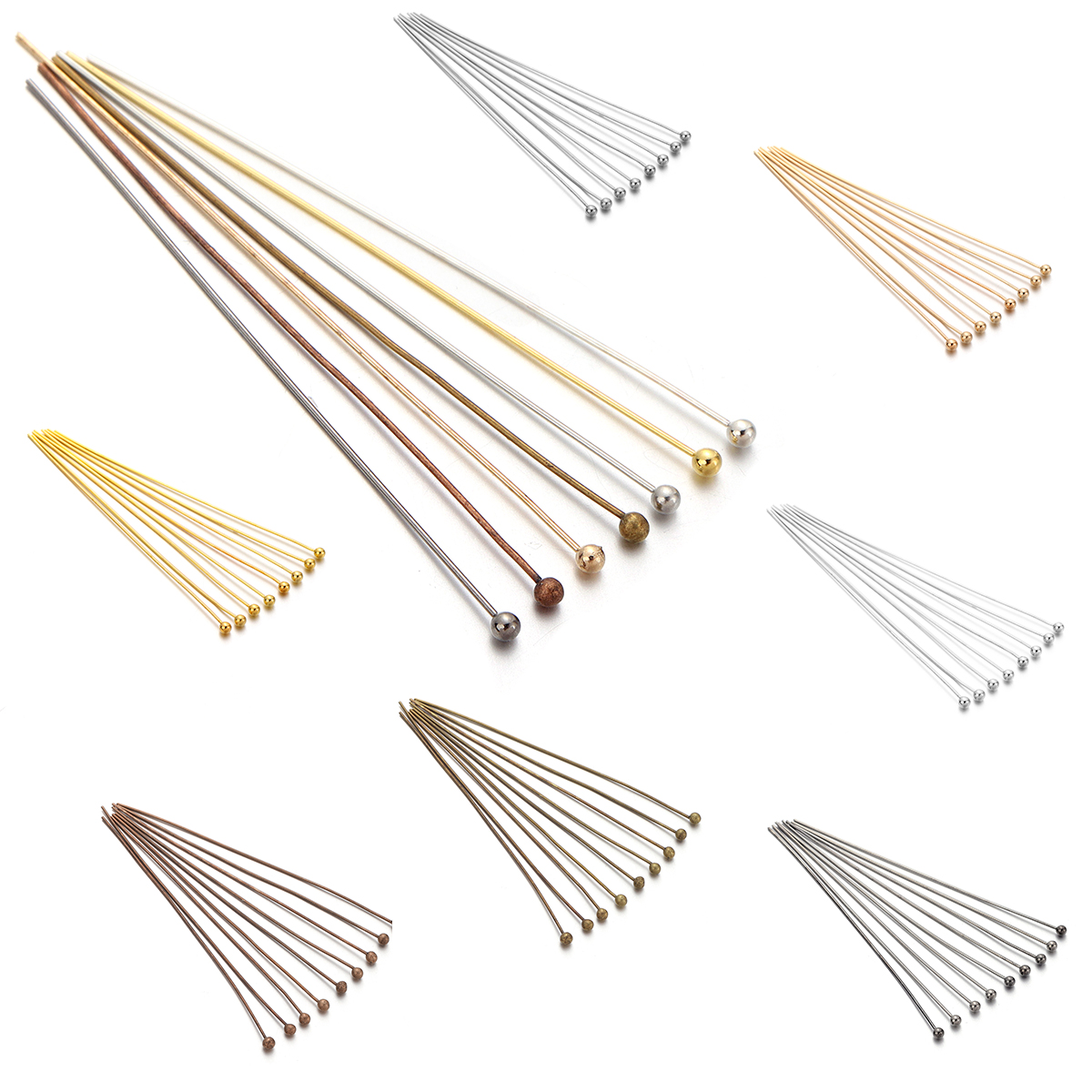 100/200pcs Copper Ball Head Pi – Jewelry Making Head Pins recenzja i cena
