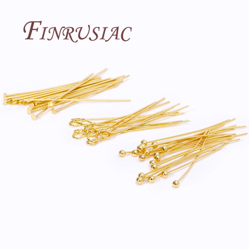 50Pcs 20-50mm Gold Plated Pins – Jewelry Making Head Pins recenzja i cena